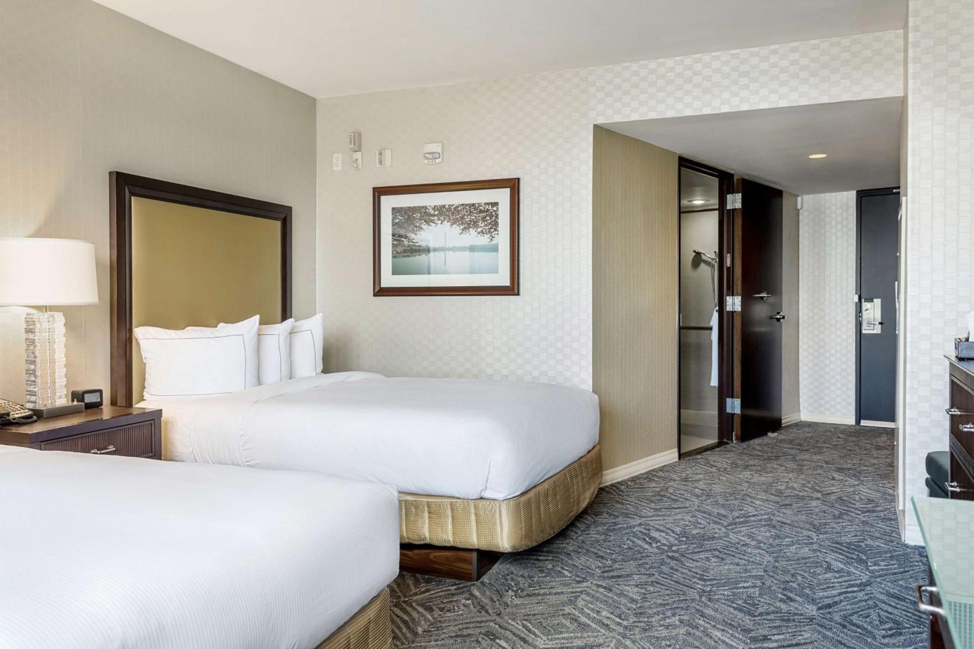 Double Room with Two Double Beds and Roll-in Shower - Mobility/Hearing Access